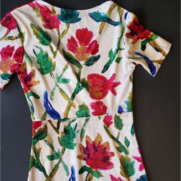 Zara Trafaluc Floral Felt Dress - Picture 8 of 9